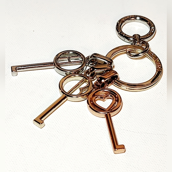 henri bendel Accessories - Henri bendel monogram tri-tone keychain purse charm